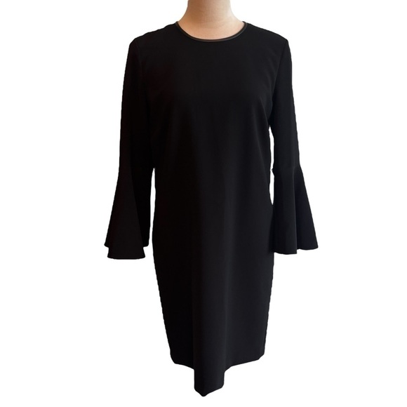 Polo Ralph Lauren Black Bell Ruffle Sleeve Sheath Dress Quiet Luxury Classic - Picture 7 of 13